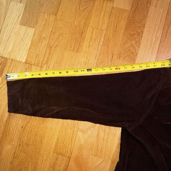 Appleseeds Women’s VTG Corduroy Shirt Petite Dark Academia Preppy Brown 12P - Picture 9 of 16
